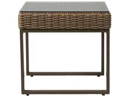 Lloyd Flanders Milan Wicker Square Outdoor Patio End Table