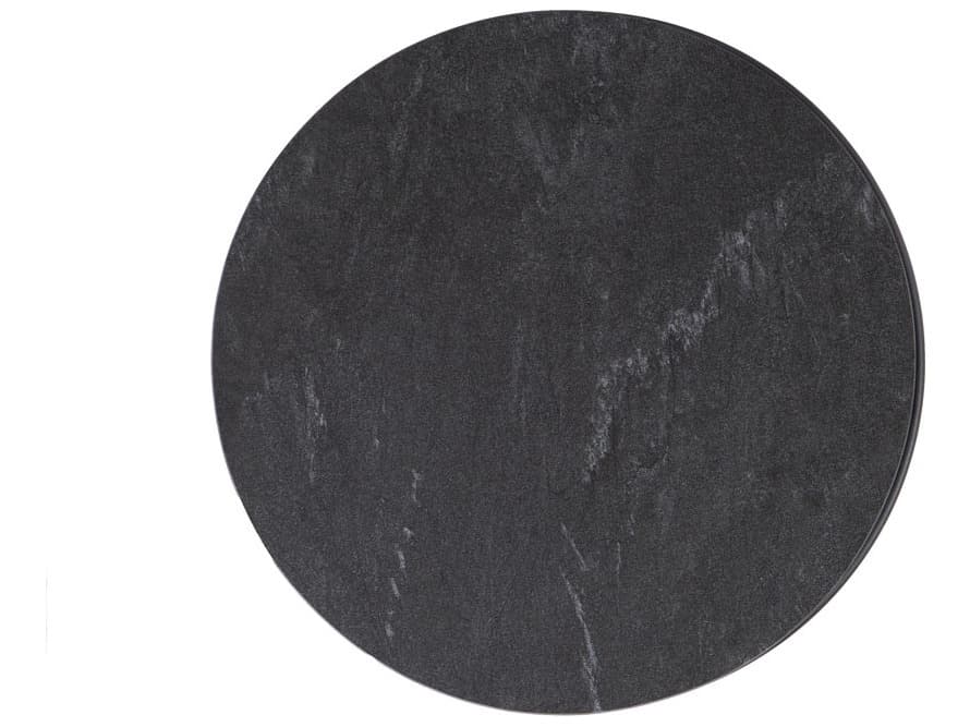 Lloyd Flanders Universal Accessories Aluminum Diameter Round Dining Table with Stone Top