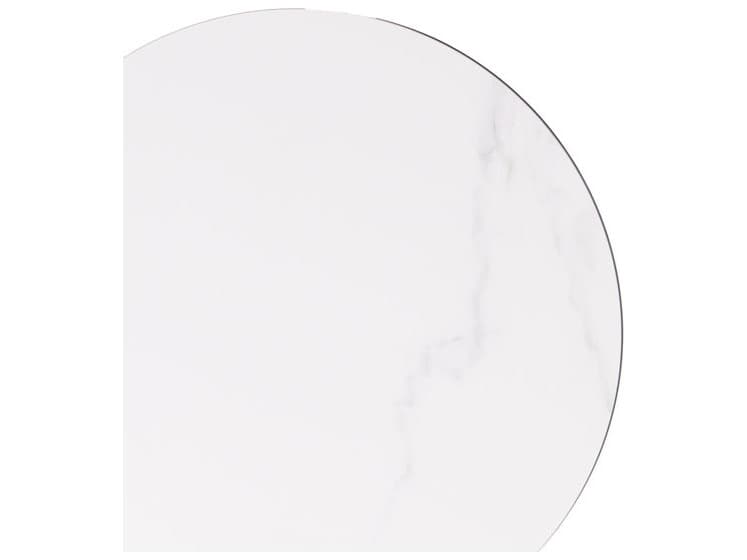 Lloyd Flanders Universal Accessories Aluminum Diameter Round Dining Table with Stone Top