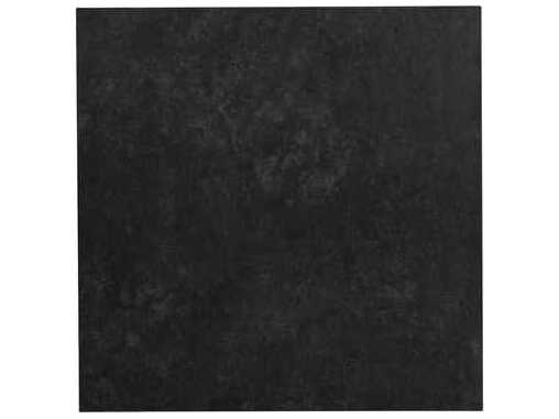 Lloyd Flanders Universal Accessories Aluminum Square End Table with Matte Anthracite frame and Black Ceramic top