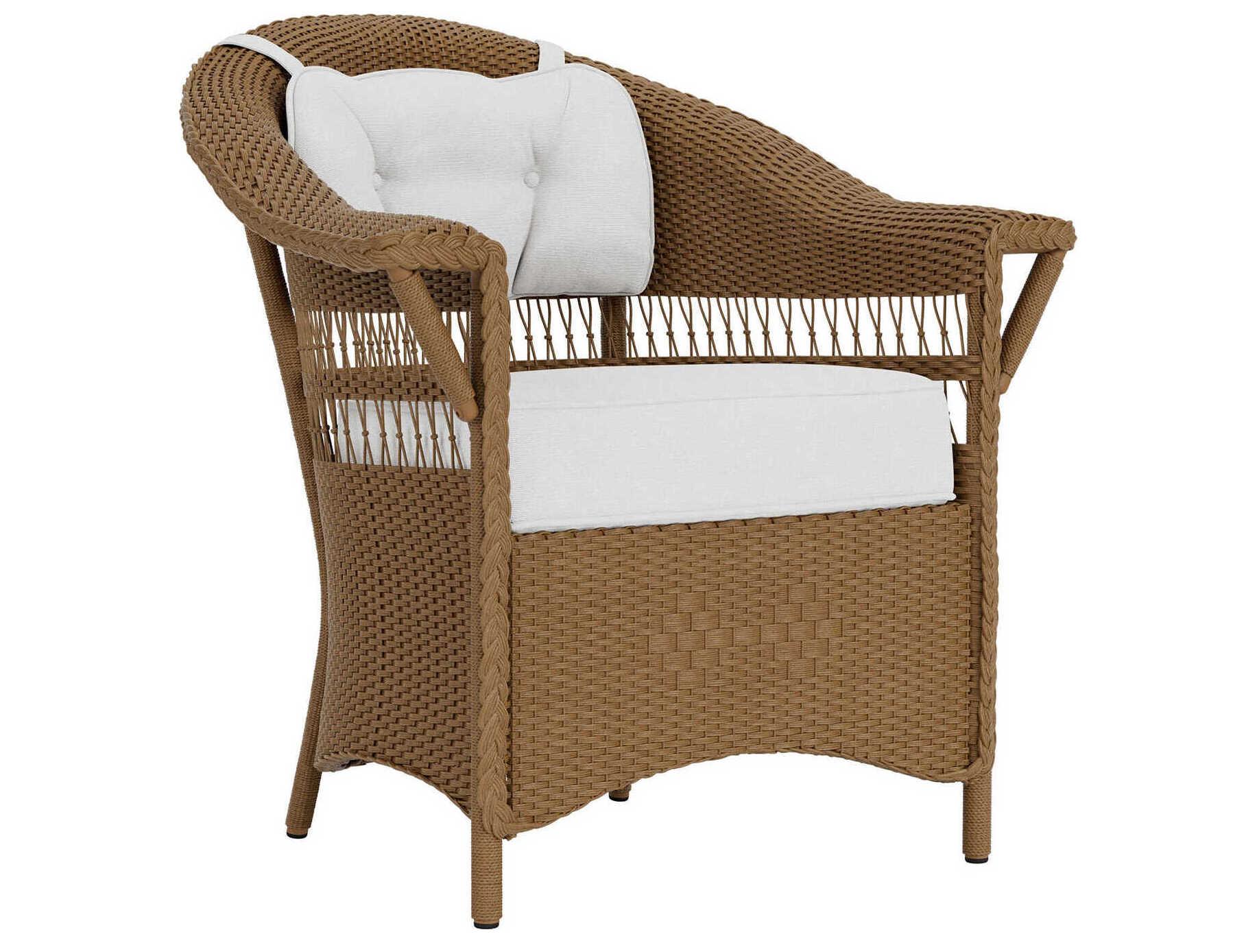 Lloyd Flanders Nantucket Wicker Outdoor Patio Dining Arm Chair