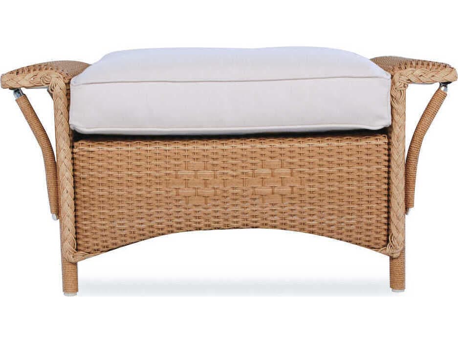 Lloyd Flanders Nantucket Wicker Outdoor Patio Ottoman