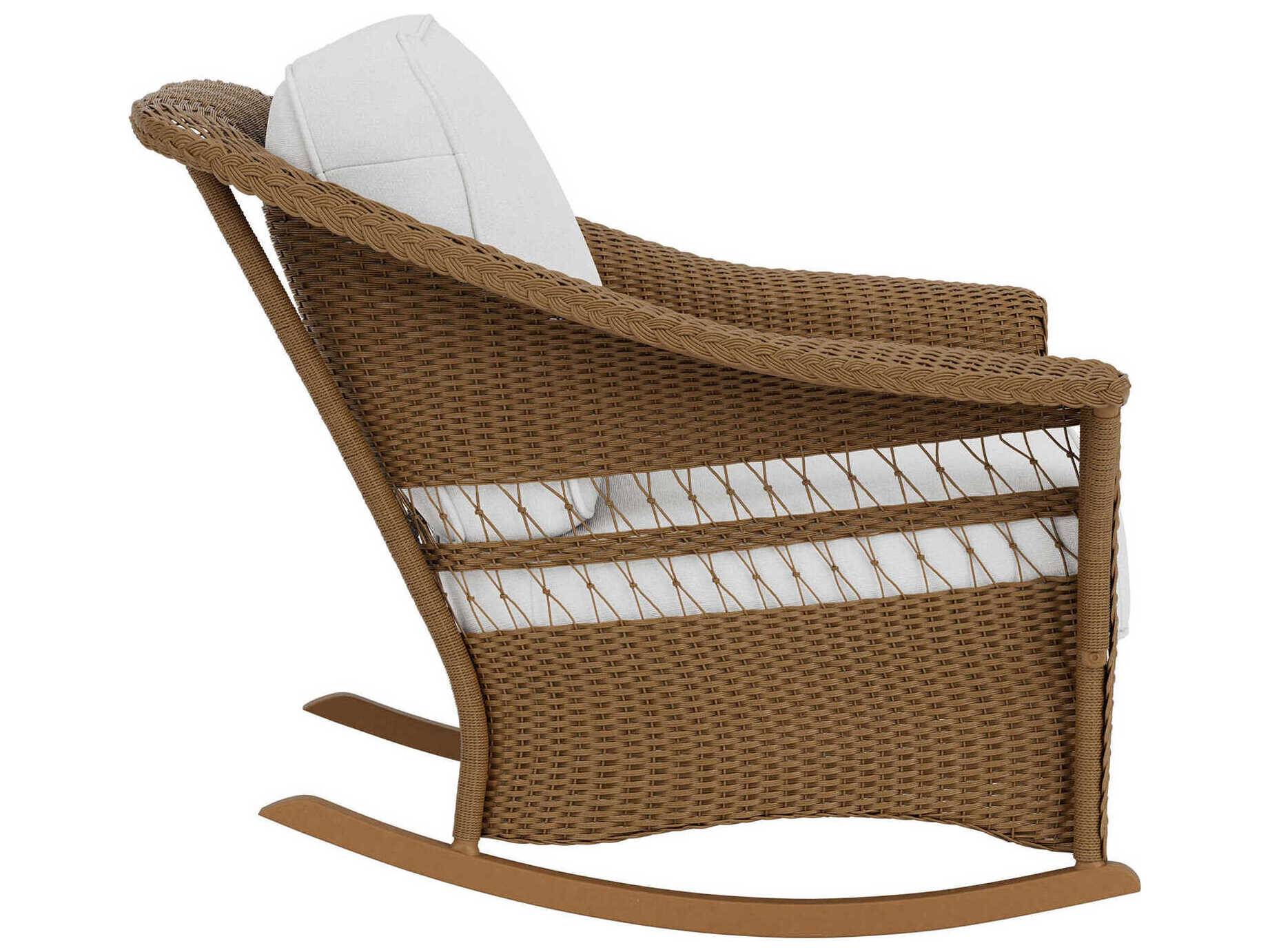Lloyd Flanders Nantucket Wicker Rocker Outdoor Patio Lounge Chair