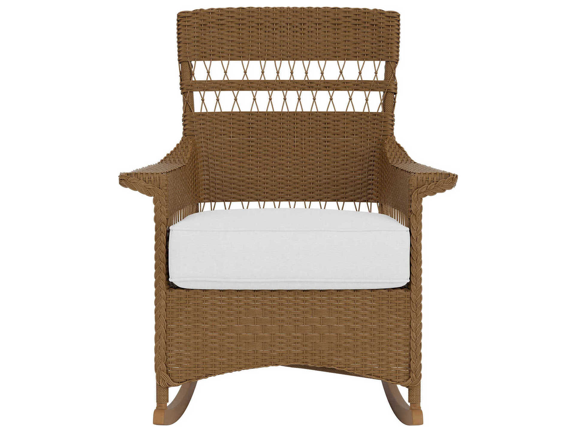 Lloyd Flanders Nantucket Wicker Porch Rocker Patio Lounge Chair