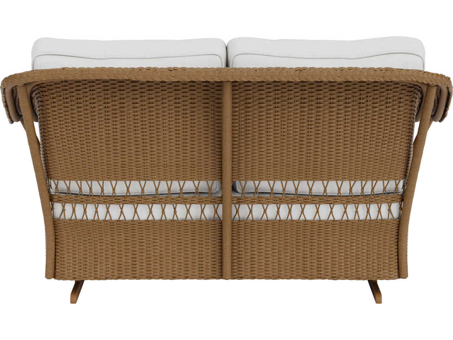 Lloyd Flanders Nantucket Wicker Glider Outdoor Loveseat