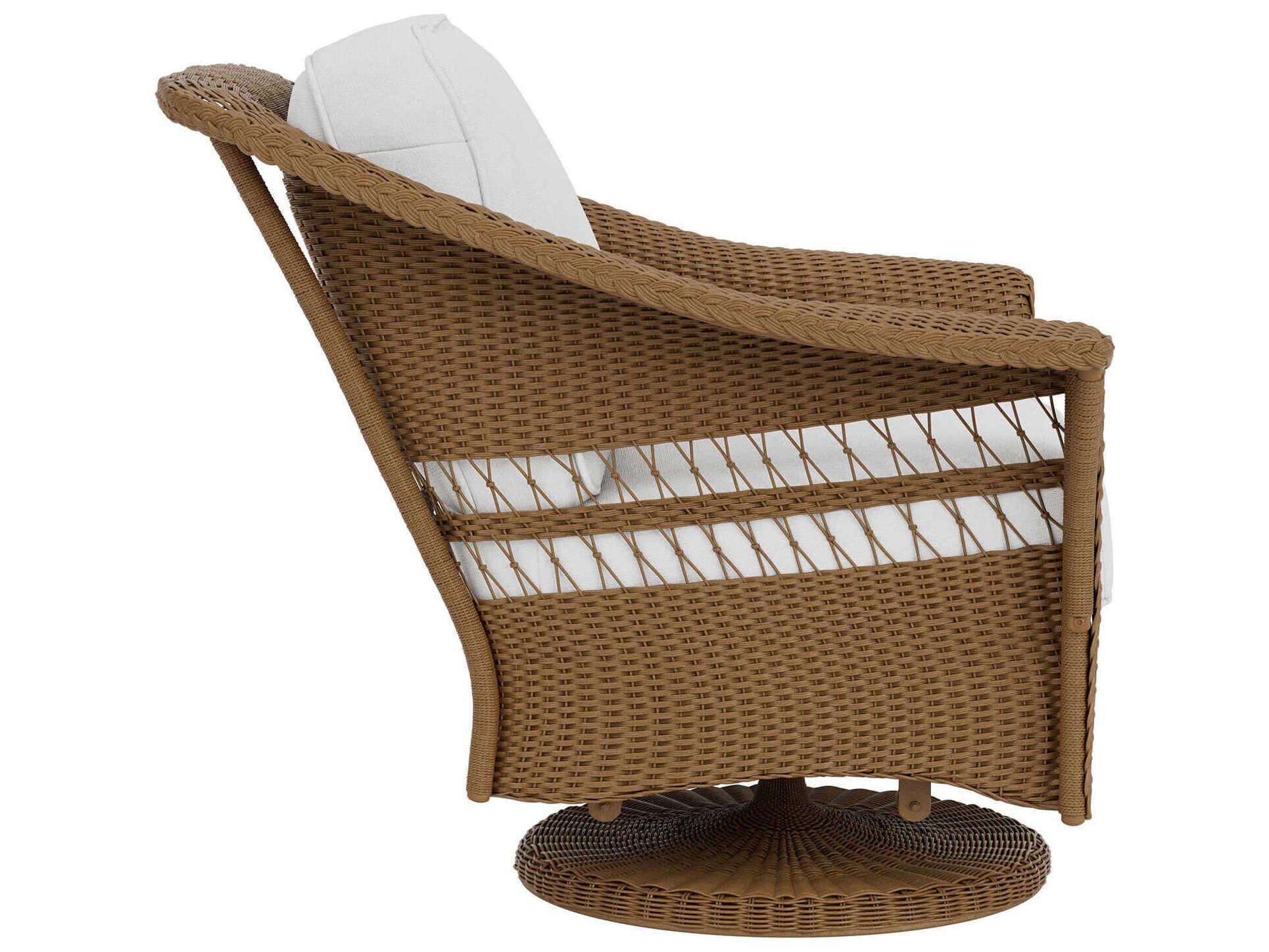 Lloyd Flanders Nantucket Wicker Swivel Rocker Outdoor Lounge Chair