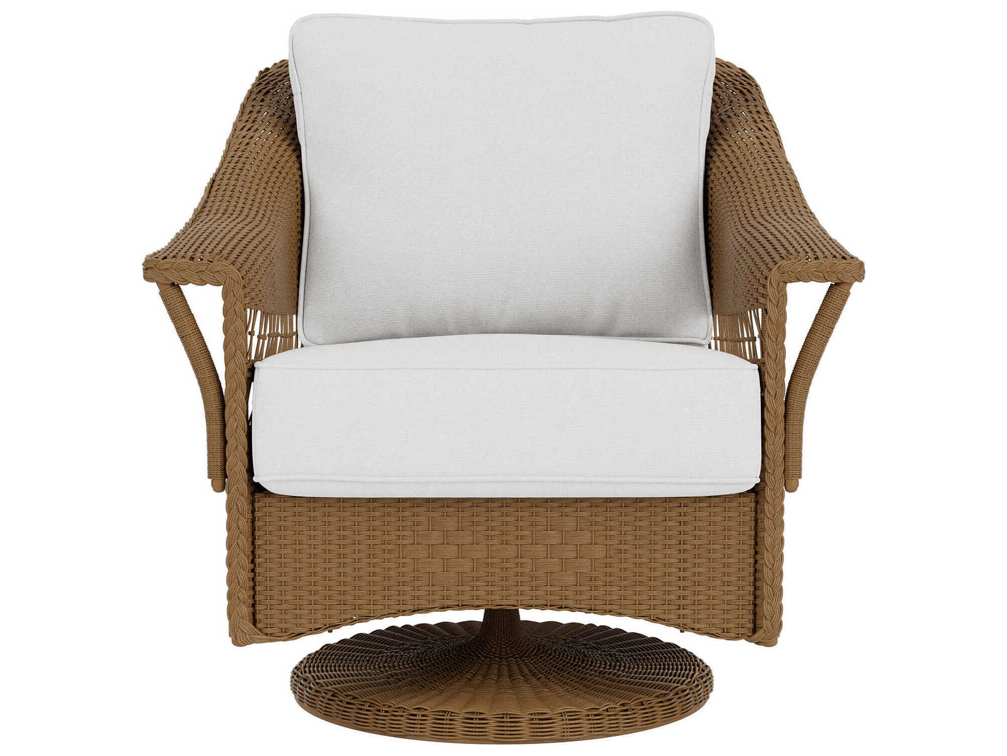 Lloyd Flanders Nantucket Wicker Swivel Rocker Outdoor Lounge Chair