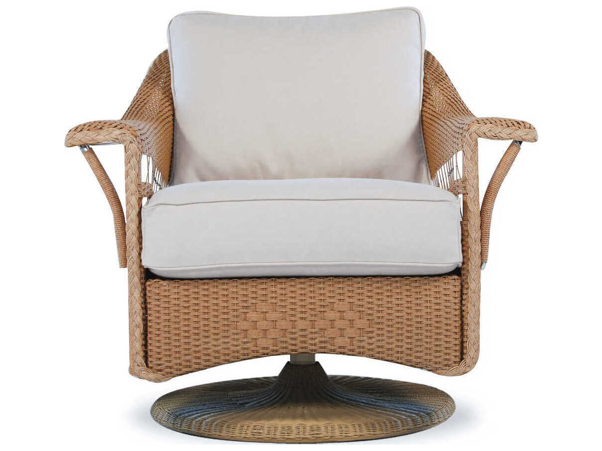 Lloyd Flanders Nantucket Wicker Swivel Rocker Outdoor Lounge Chair
