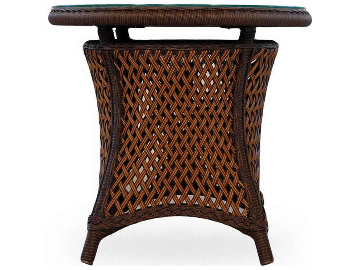 Lloyd Flanders Grand Traverse Wicker Round Patio End Table