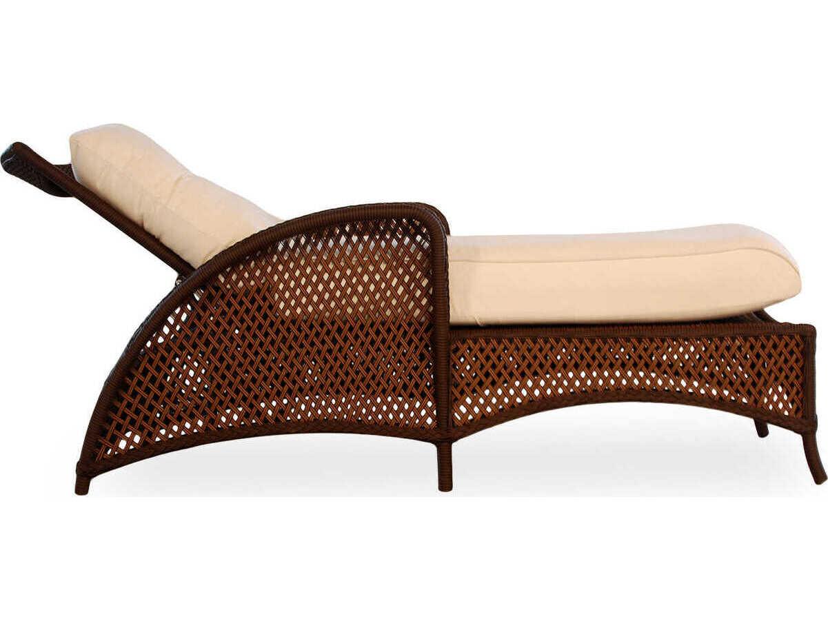 Lloyd Flanders Grand Traverse Wicker Adjustable Patio Chaise Lounge