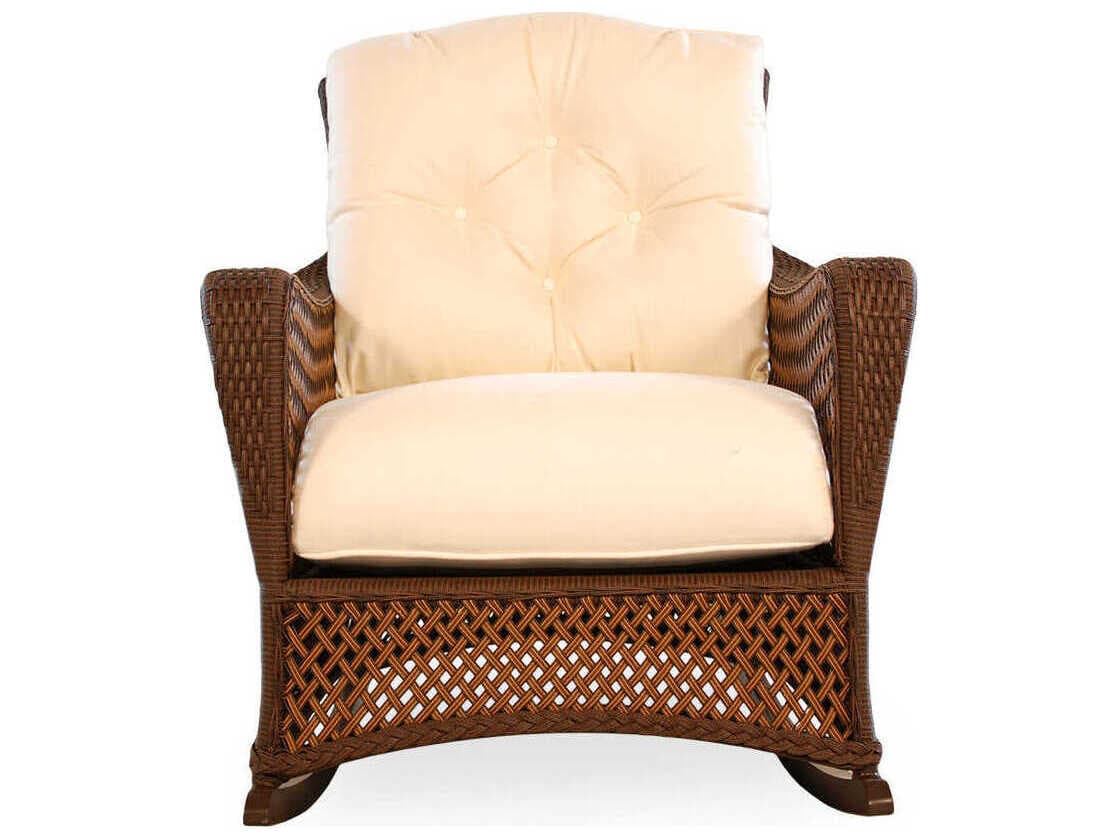 Lloyd Flanders Grand Traverse Wicker Rocker Outdoor Patio Lounge Chair