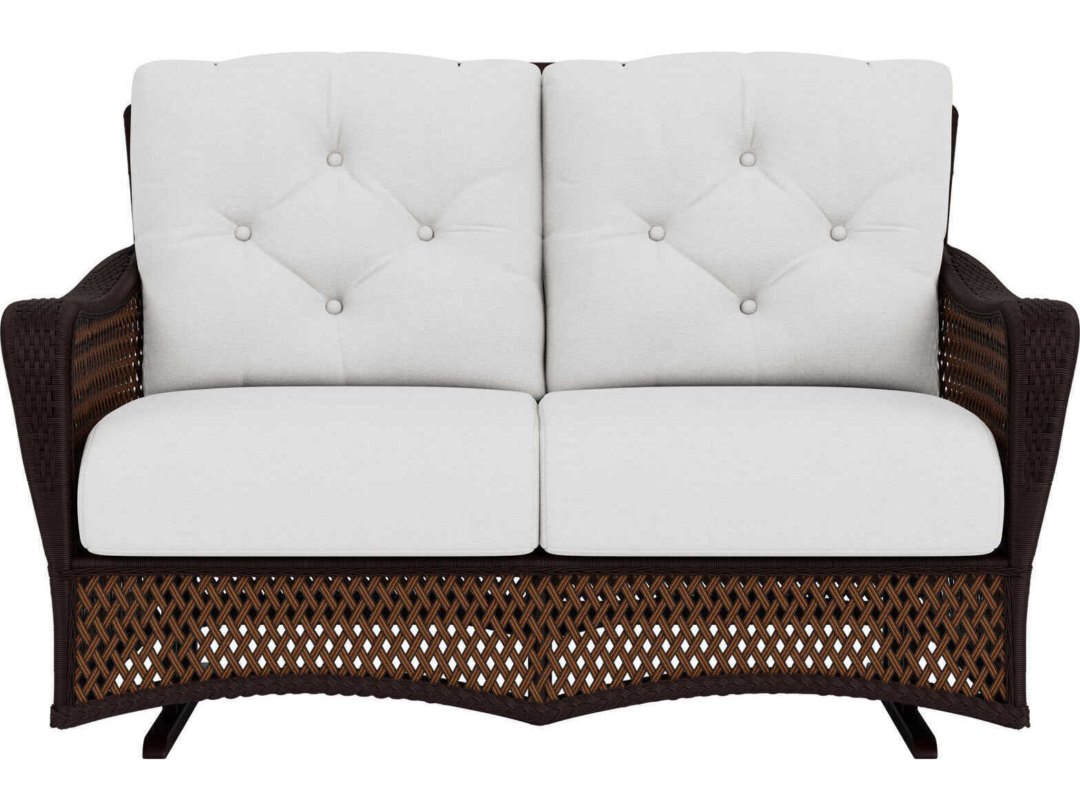 Lloyd Flanders Grand Traverse Wicker Glider Patio Loveseat