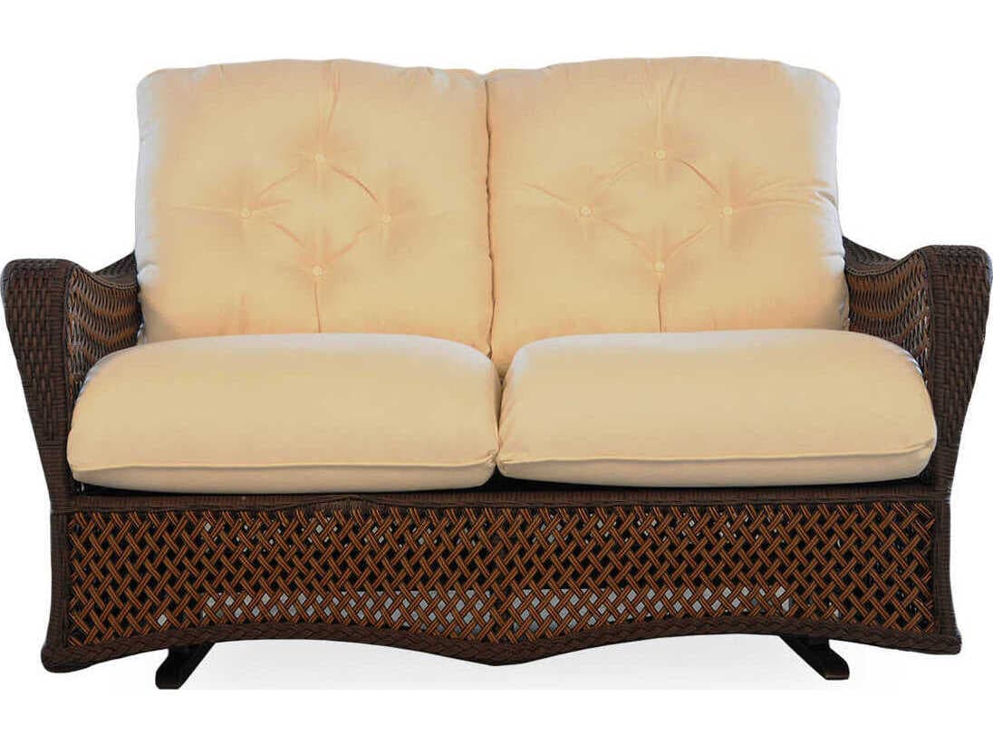Lloyd Flanders Grand Traverse Wicker Glider Patio Loveseat