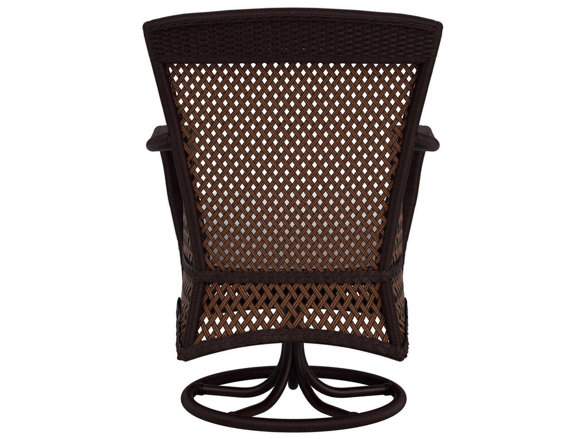 Lloyd Flanders Grand Traverse Wicker Swivel Outdoor Dining Arm Chair