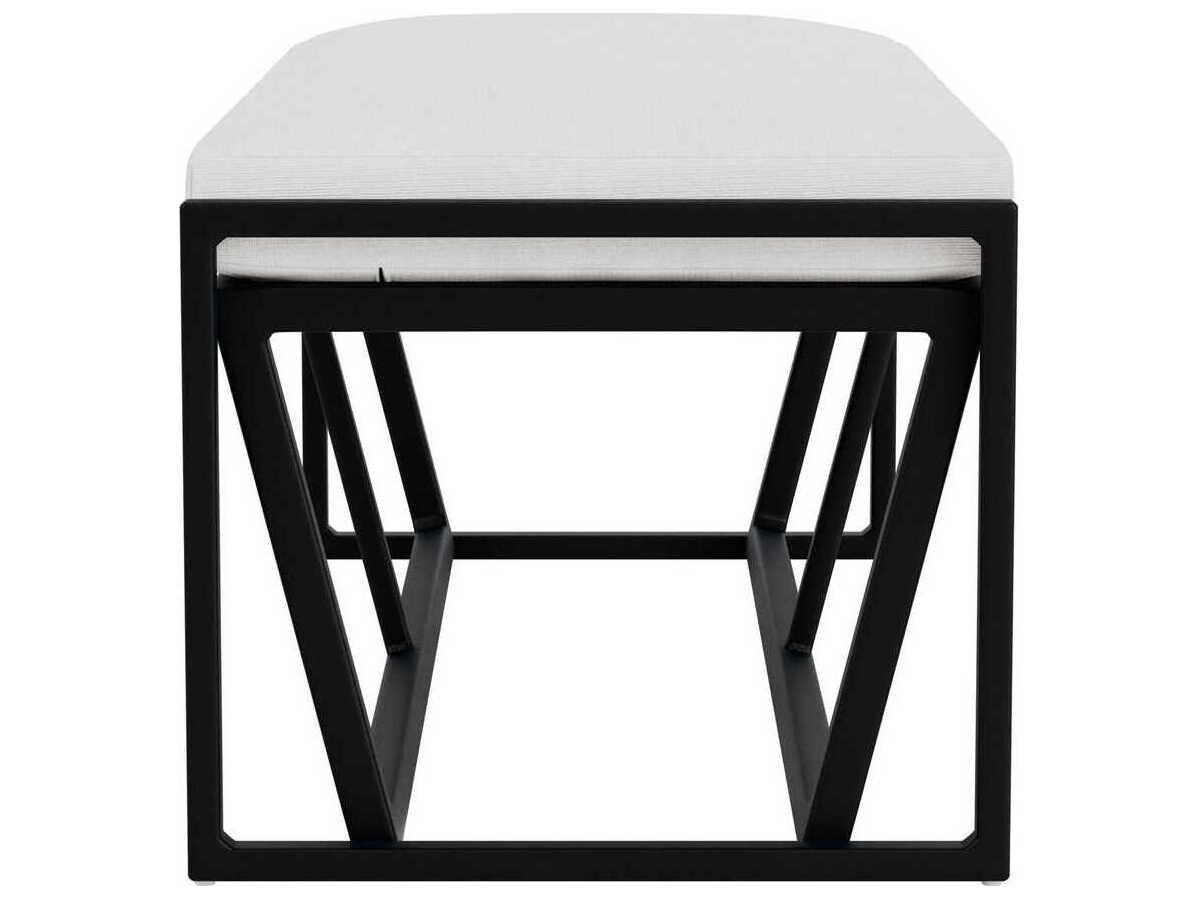 Lloyd Flanders Summit Aluminum Loveseat Patio Ottoman