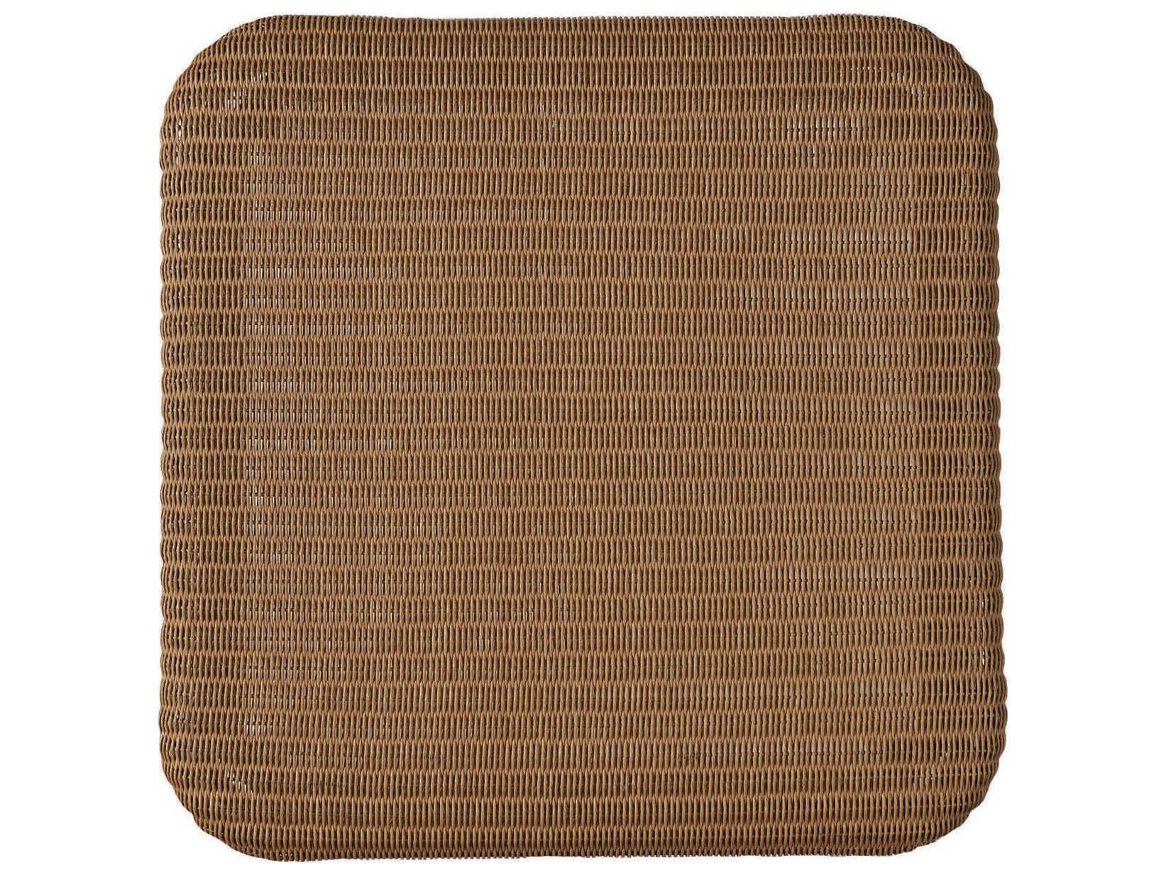 Lloyd Flanders All Seasons Wicker Square Glass Top Outdoor End Table