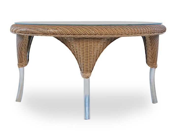 Lloyd Flanders Wicker Round Outdoor Patio Coffee Table