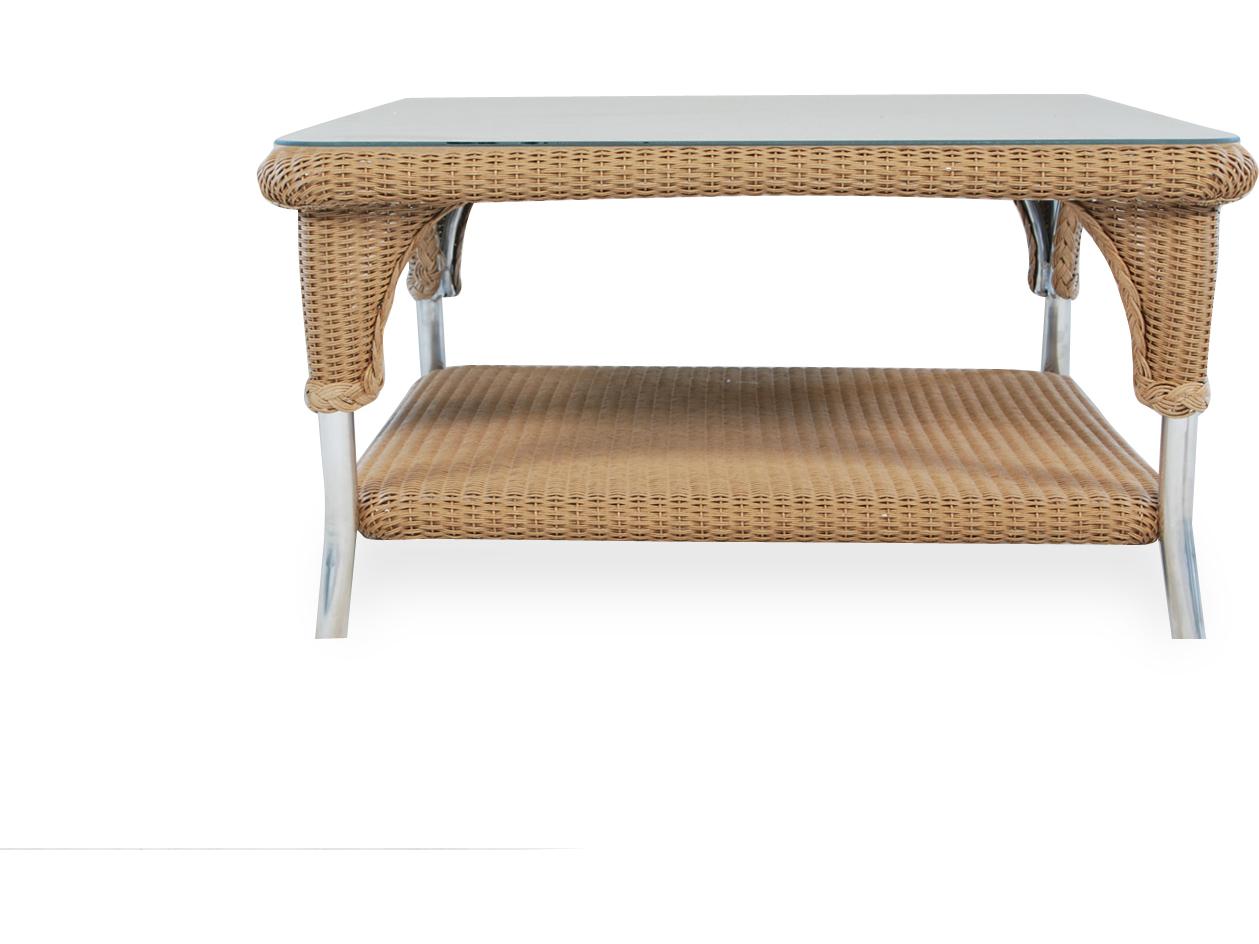 Lloyd Flanders Wicker Square Patio Coffee Table