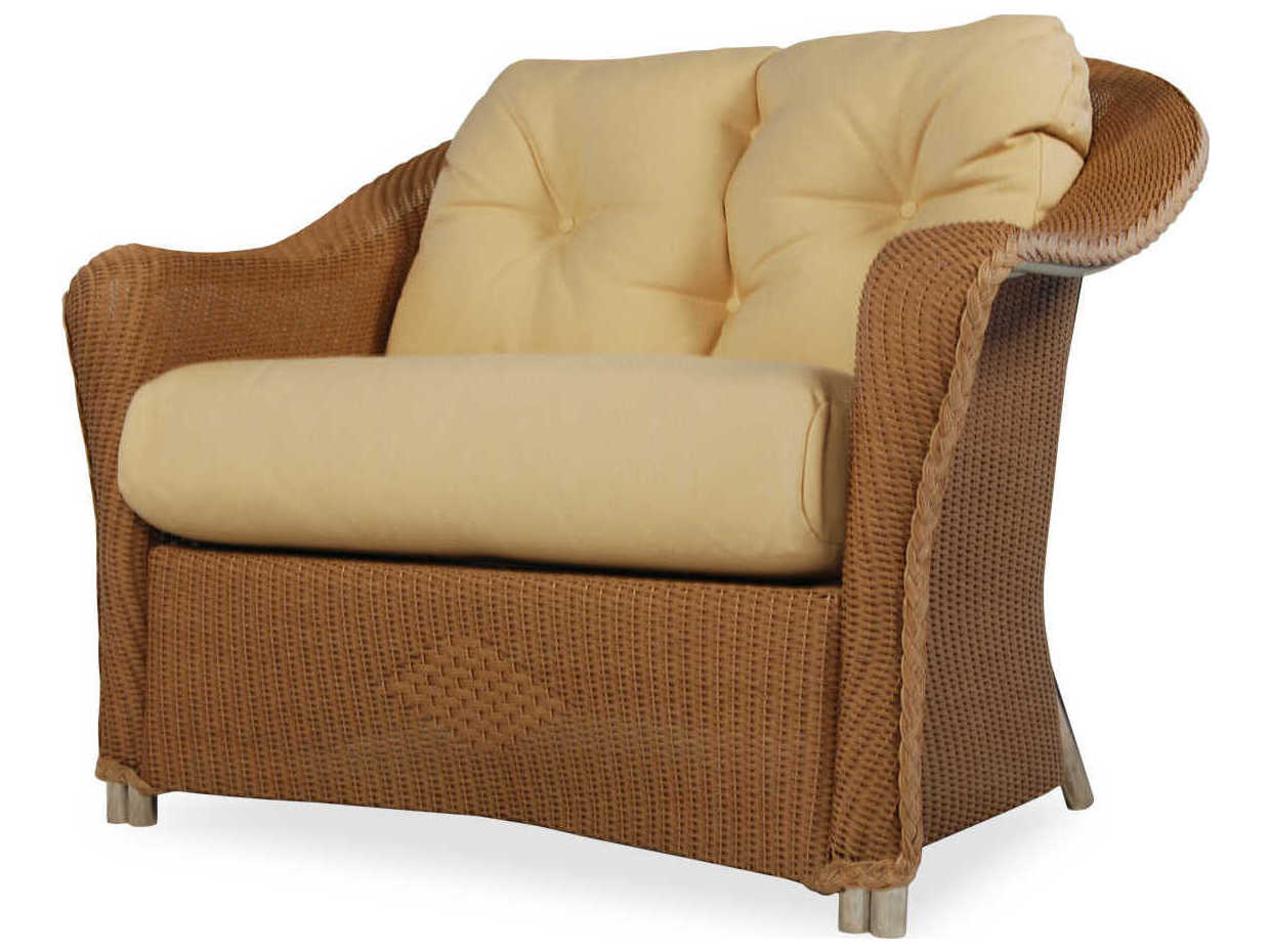 Lloyd Flanders Quick Ship Reflections Wicker Patio Lounge Chair and Half