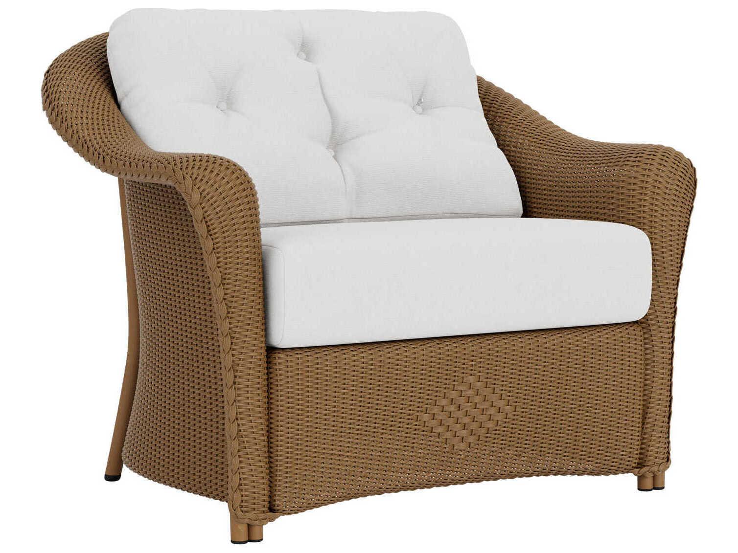 Lloyd Flanders Quick Ship Reflections Wicker Patio Lounge Chair and Half