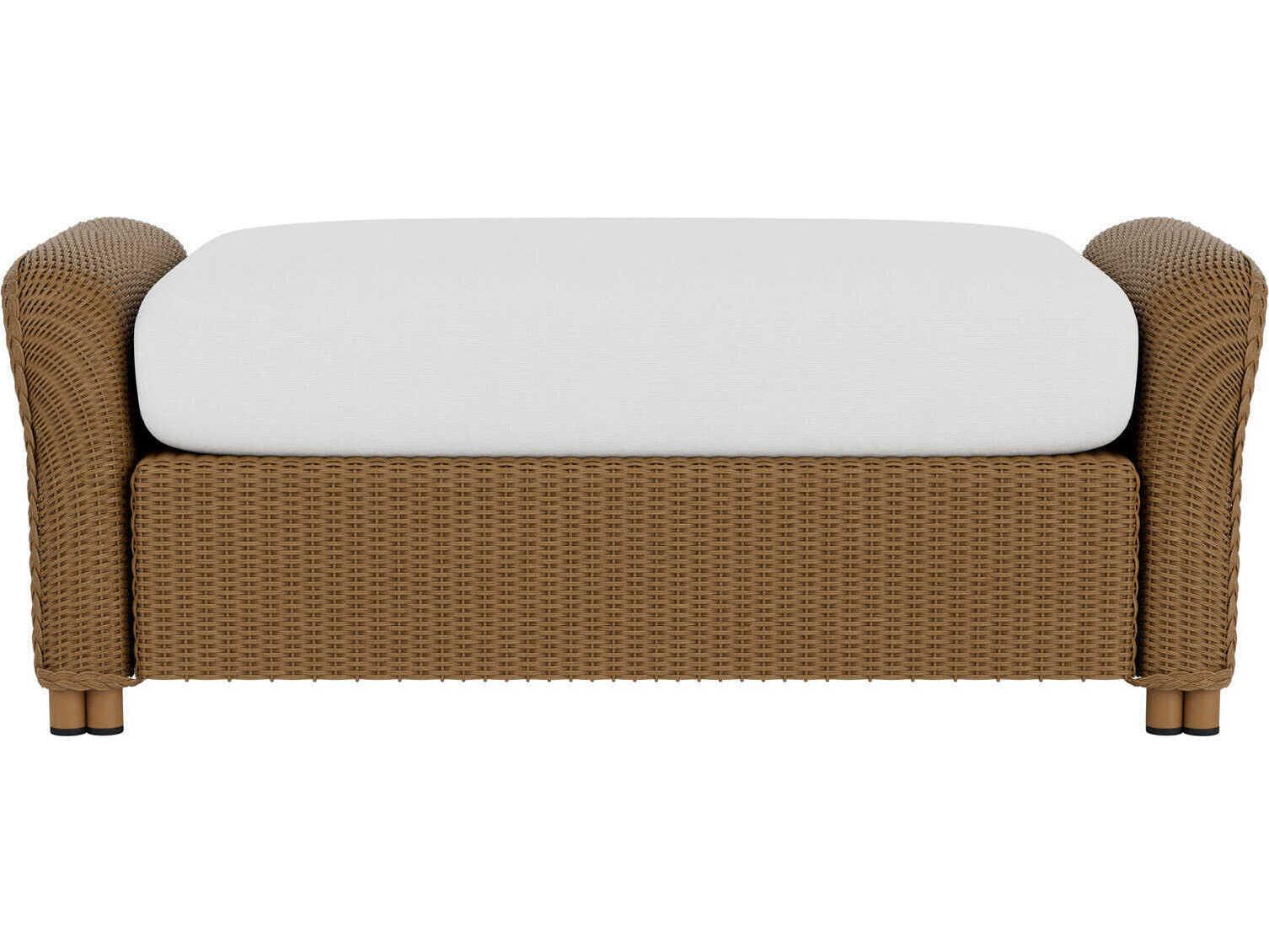 Lloyd Flanders Reflections Wicker Large Outdoor Patio Ottoman