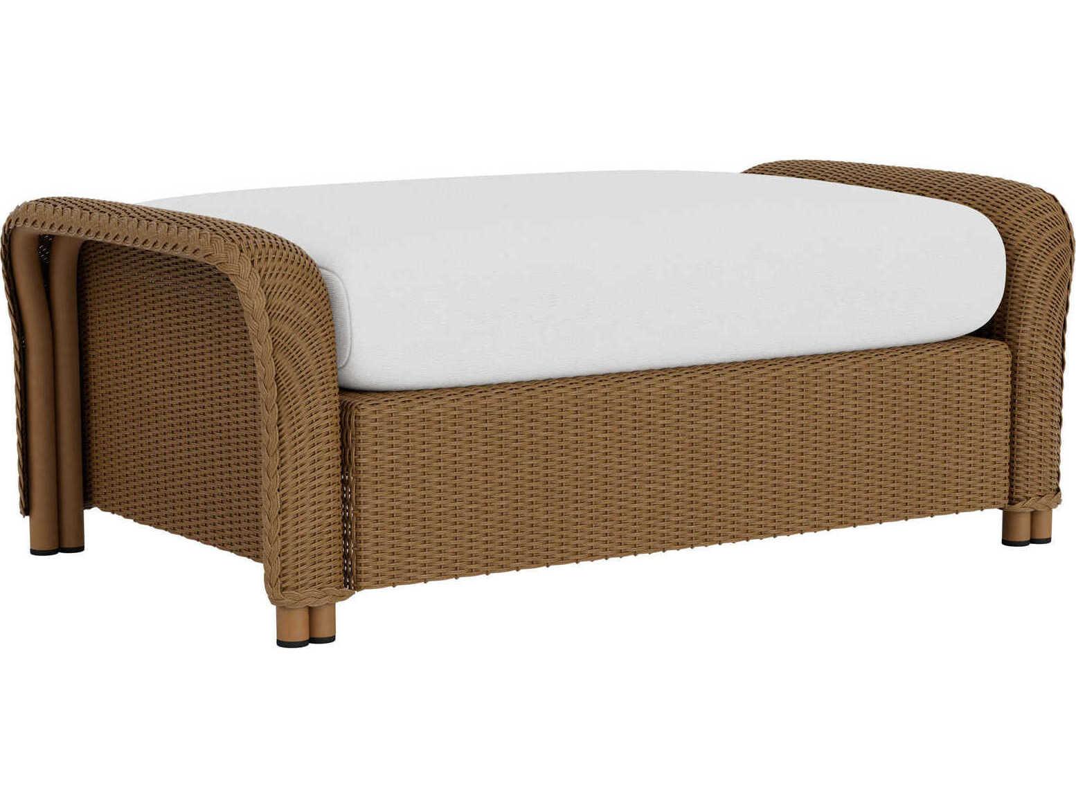 Lloyd Flanders Reflections Wicker Large Outdoor Patio Ottoman