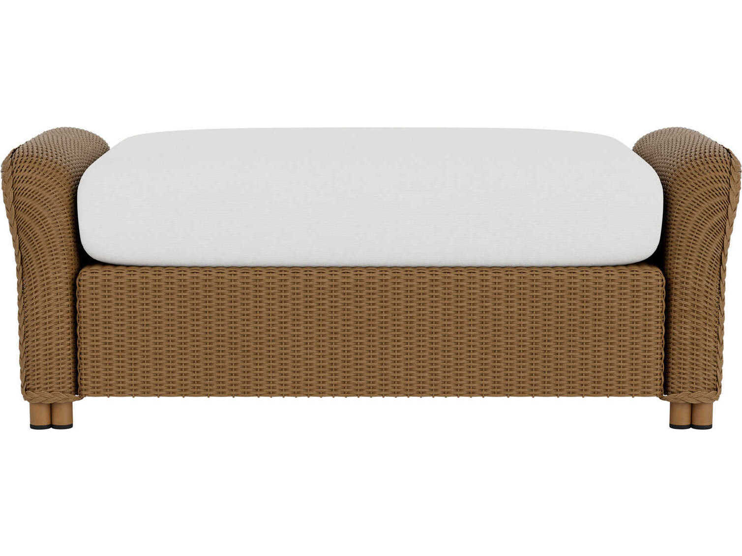 Lloyd Flanders Quick Ship Reflections Wicker Large Outdoor Patio Ottoman