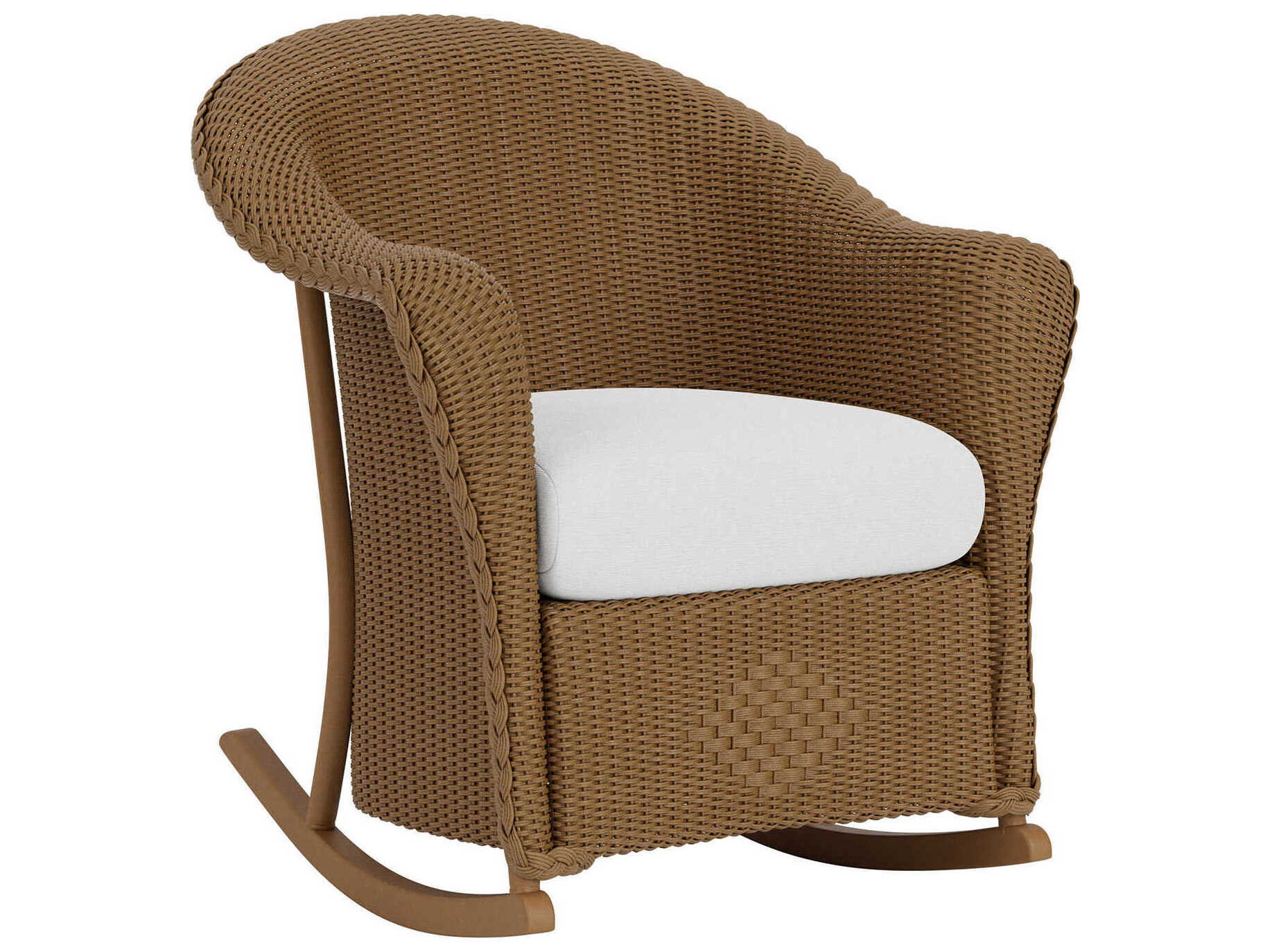 Lloyd Flanders Quick Ship Reflections Wicker Rocker Outdoor Patio Lounge Chair