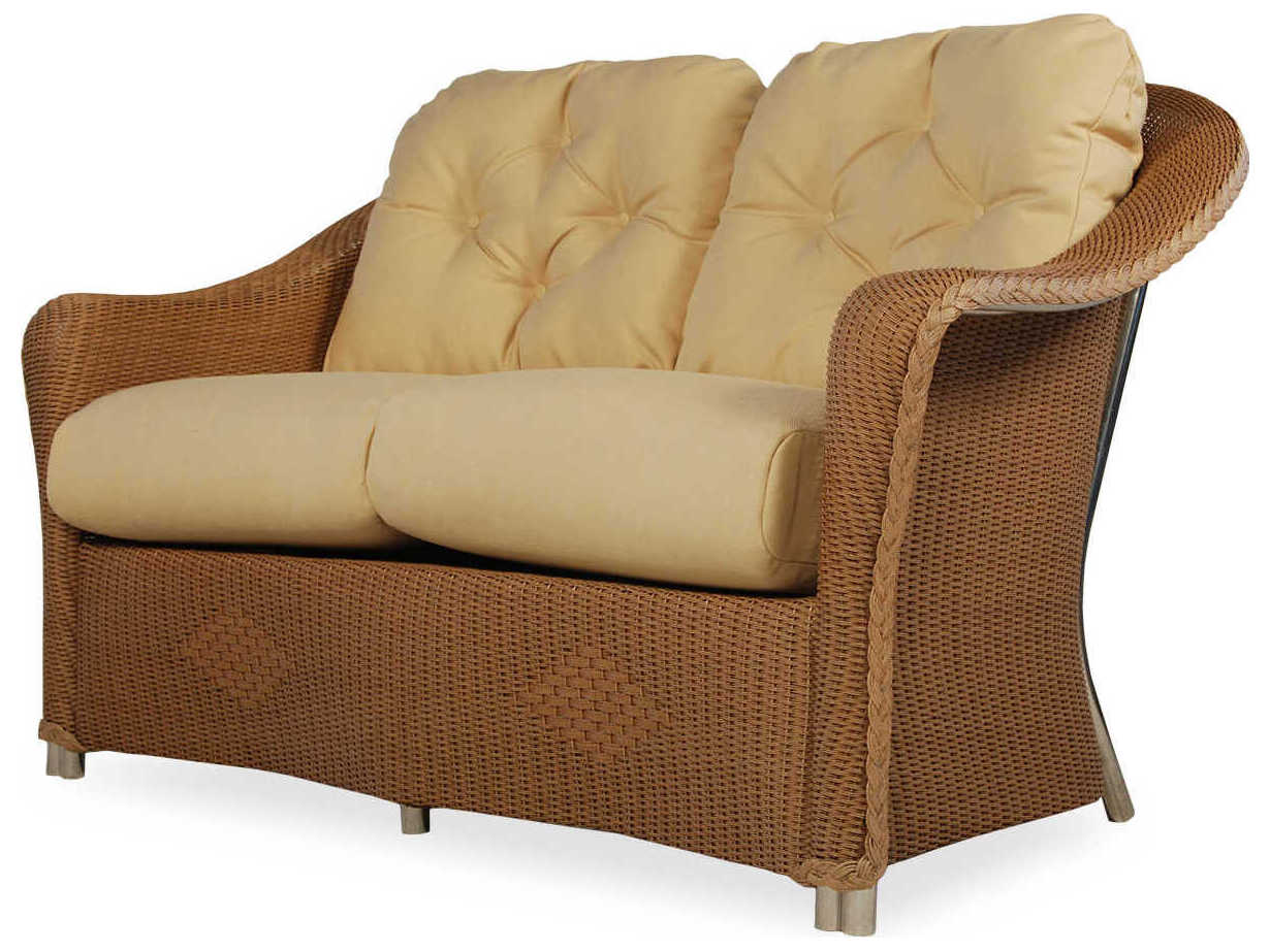 Lloyd Flanders Quick Ship Reflections Wicker Outdoor Patio Loveseat