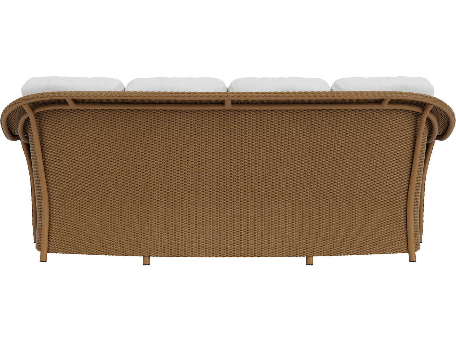 Lloyd Flanders Quick Ship Reflections Wicker Crescent Outdoor Sofa