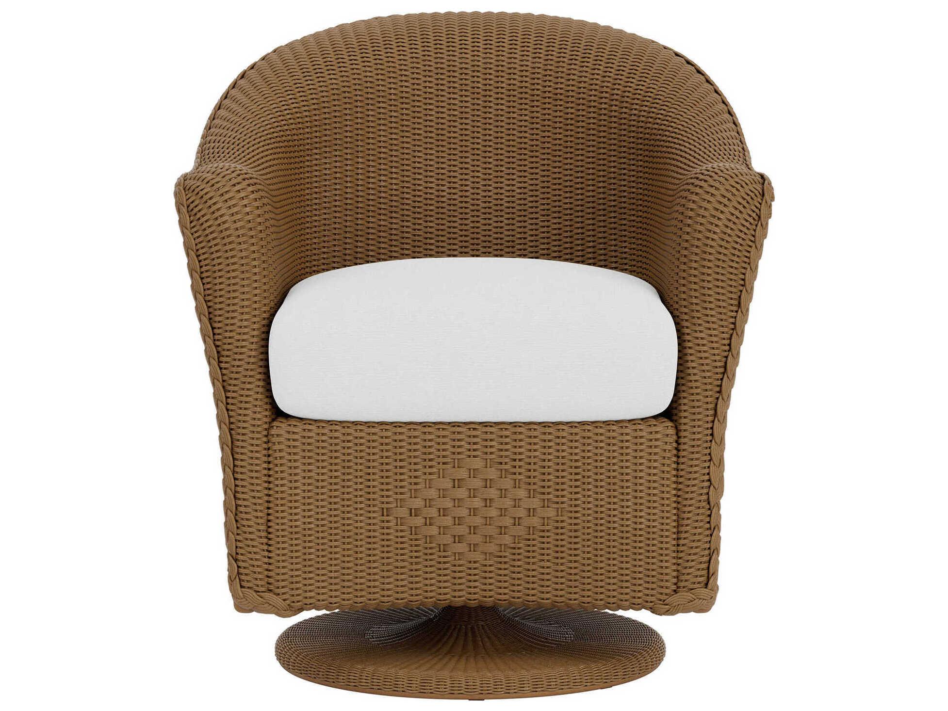 Lloyd Flanders Reflections Wicker Swivel Patio Dining Arm Chair