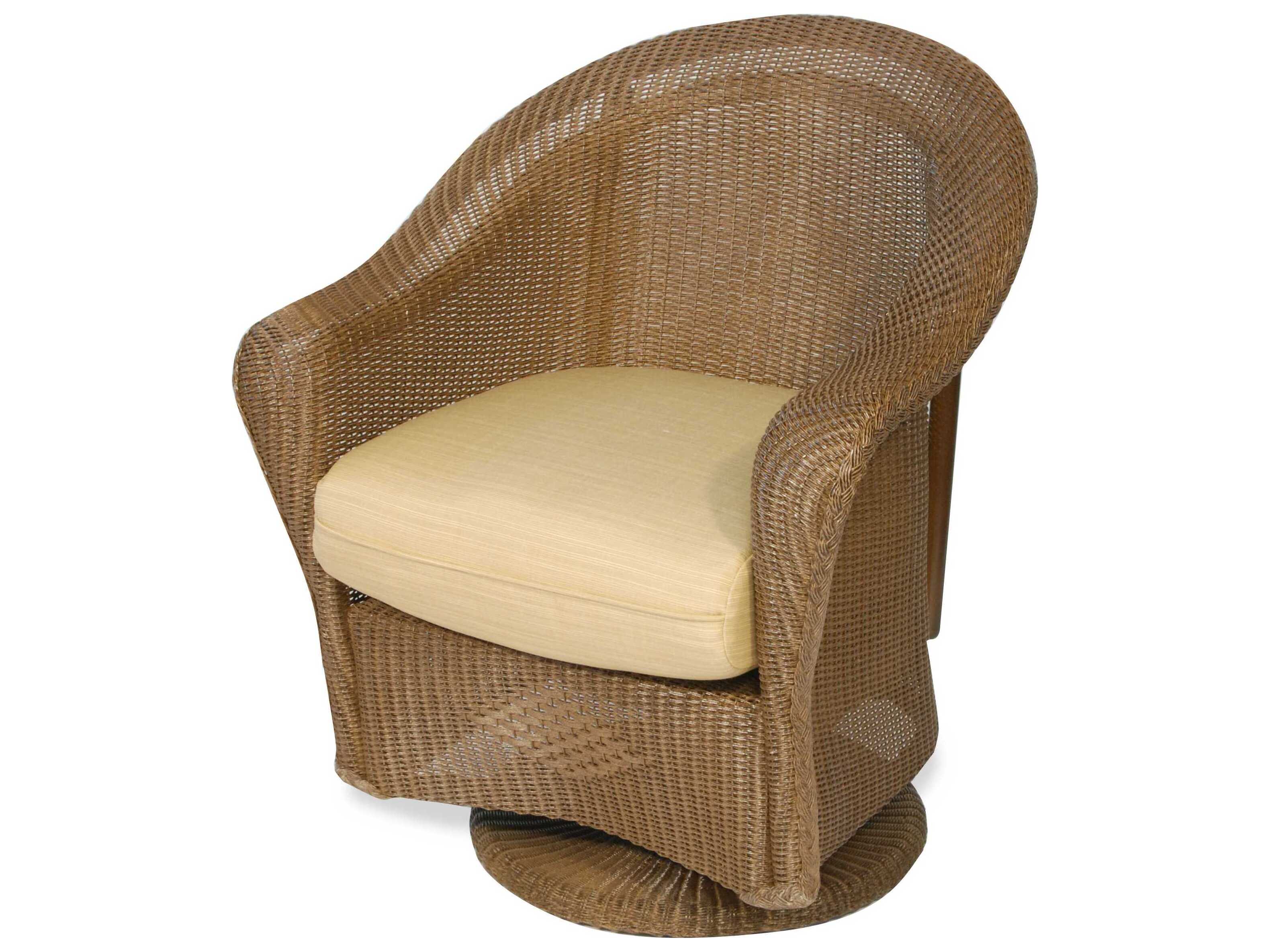 Lloyd Flanders Reflections Wicker Swivel Patio Dining Arm Chair