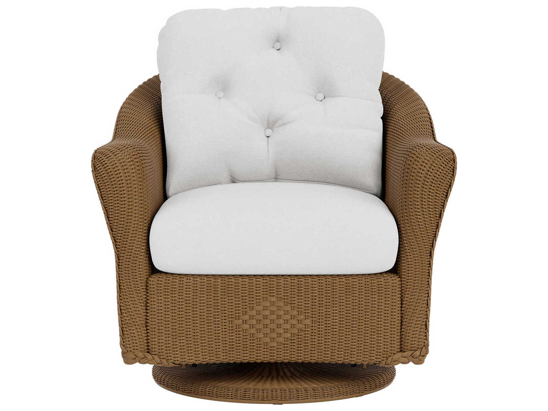 Lloyd Flanders Quick Ship Reflections Wicker Swivel Glider Outdoor Lounge Chair