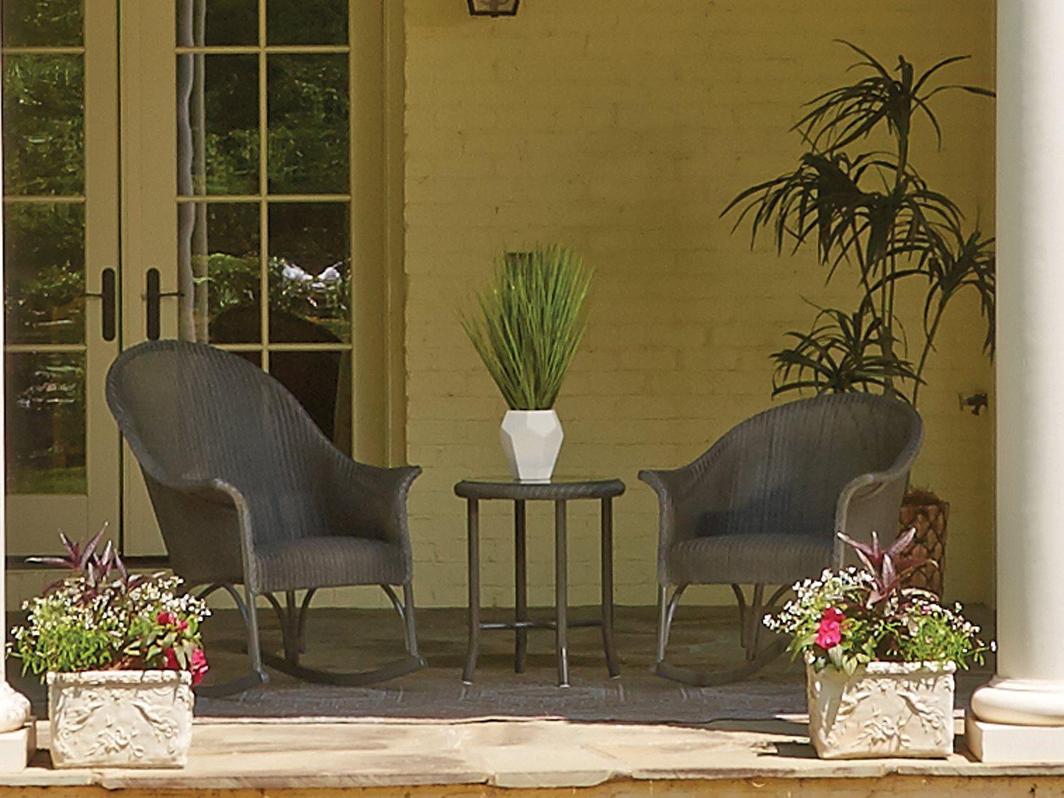 Lloyd Flanders All Seasons Wicker Outdoor Patio Lounge Set