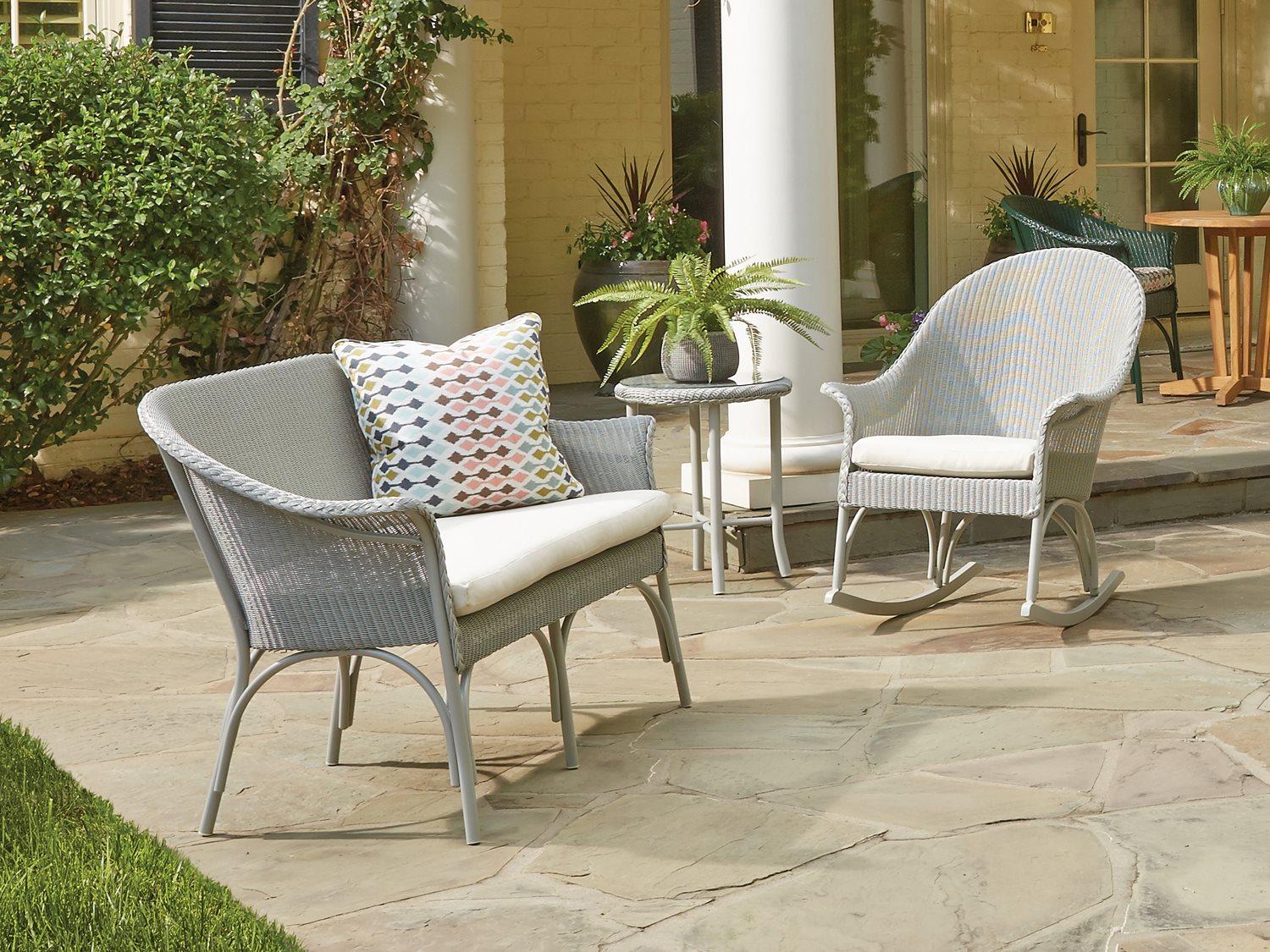 Lloyd Flanders All Seasons Country Wicker Outdoor Patio Lounge Set