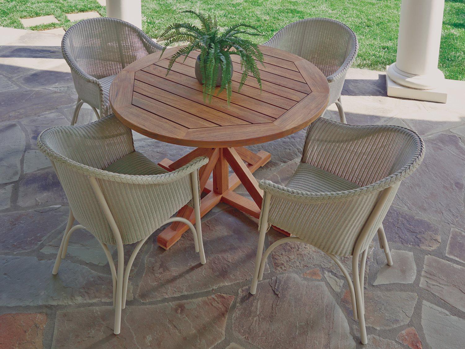 Lloyd Flanders All Seasons Wicker Outdoor Patio Dining Set