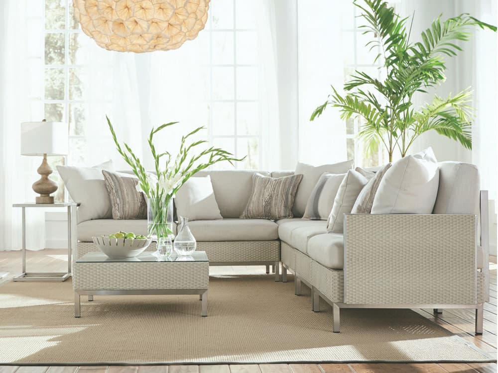 Lloyd Flanders Elements Wicker Cushion Outdoor Patio Lounge Set