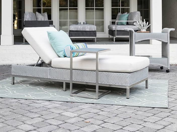 Lloyd Flanders Elements Steel Wicker Outdoor Patio Lounge Set