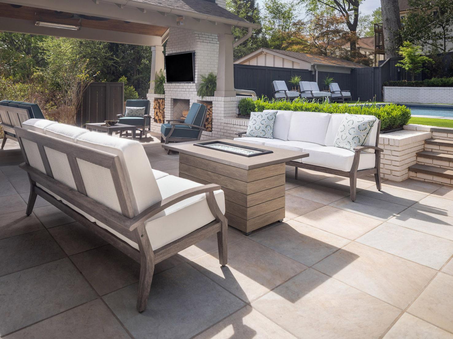 Lloyd Flanders Frontier Aluminum Cushion Outdoor Patio Lounge Set