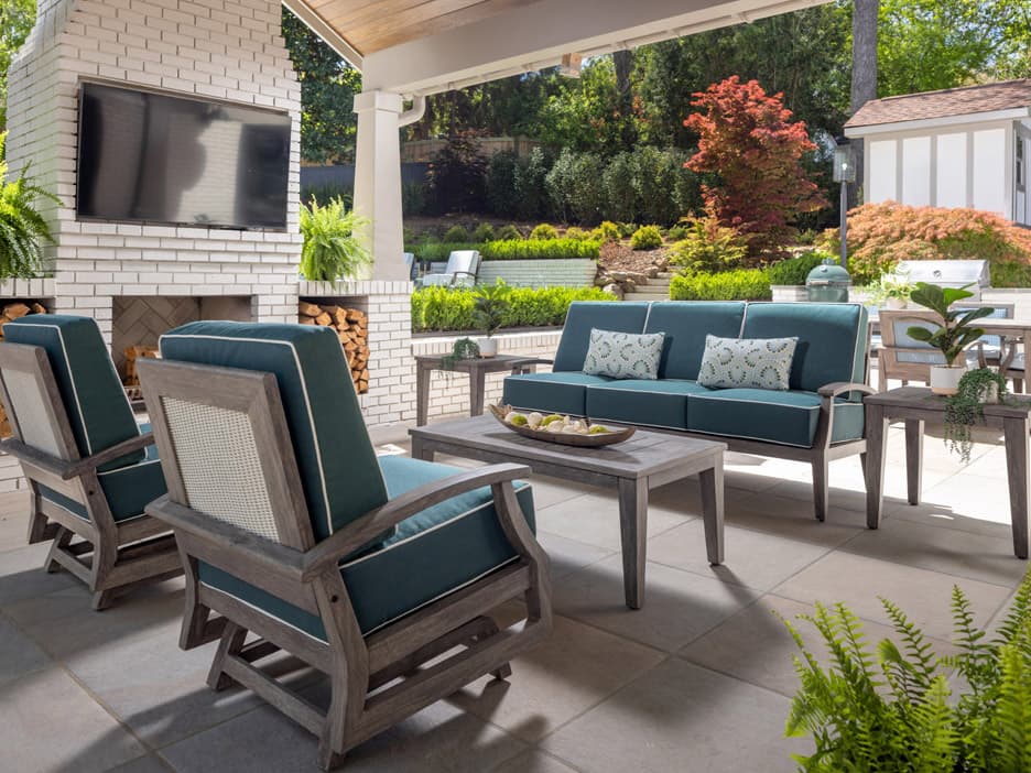 Lloyd Flanders Frontier Aluminum Cushion Patio Lounge Set