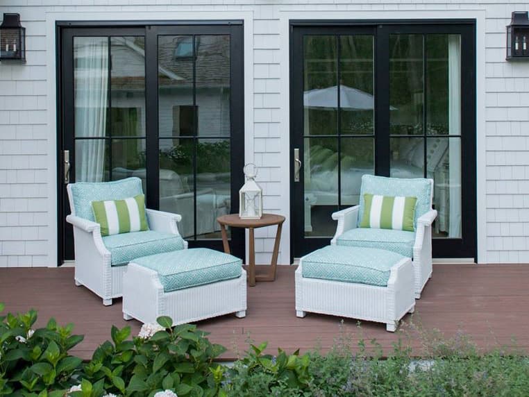 Lloyd Flanders Hamptons Wicker Cushion Patio Lounge Set