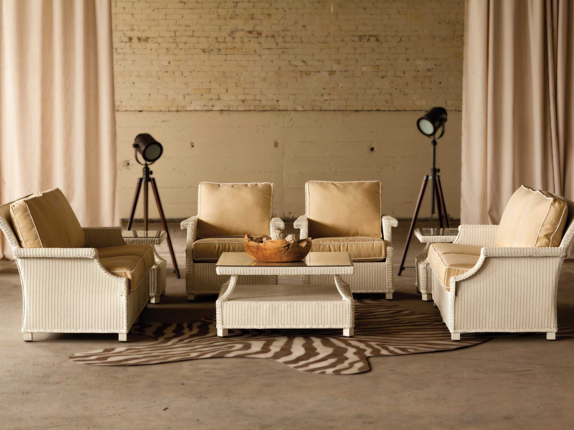 Lloyd Flanders Hamptons Wicker Outdoor Patio Lounge Set