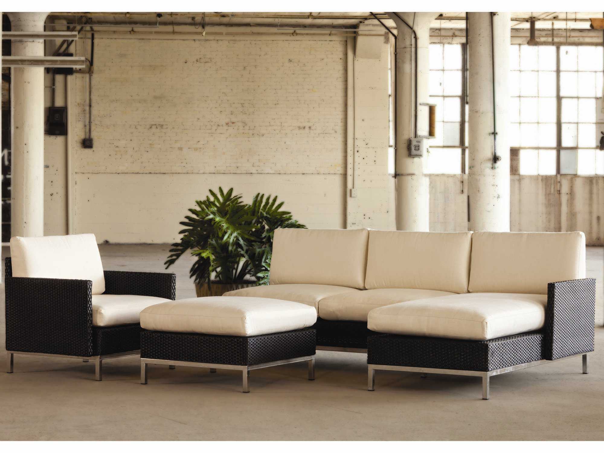 Lloyd Flanders Elements Steel Wicker Outdoor Lounge Set