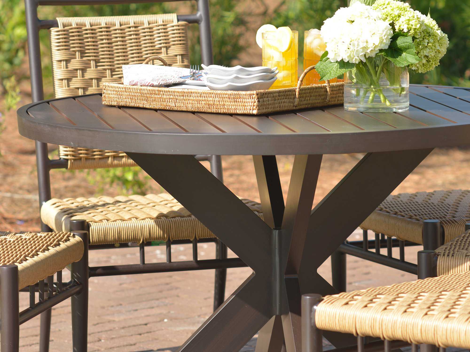 Lloyd Flanders Low Country Aluminum Outdoor Patio Dining Set