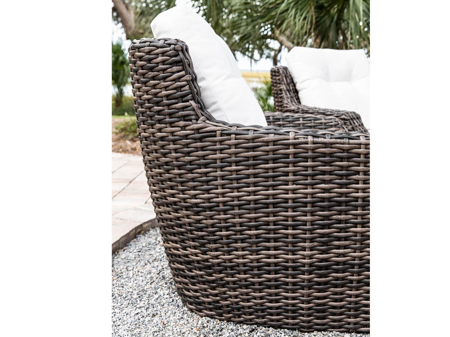 Lloyd Flanders Largo Wicker Firepit Outdoor Lounge Set