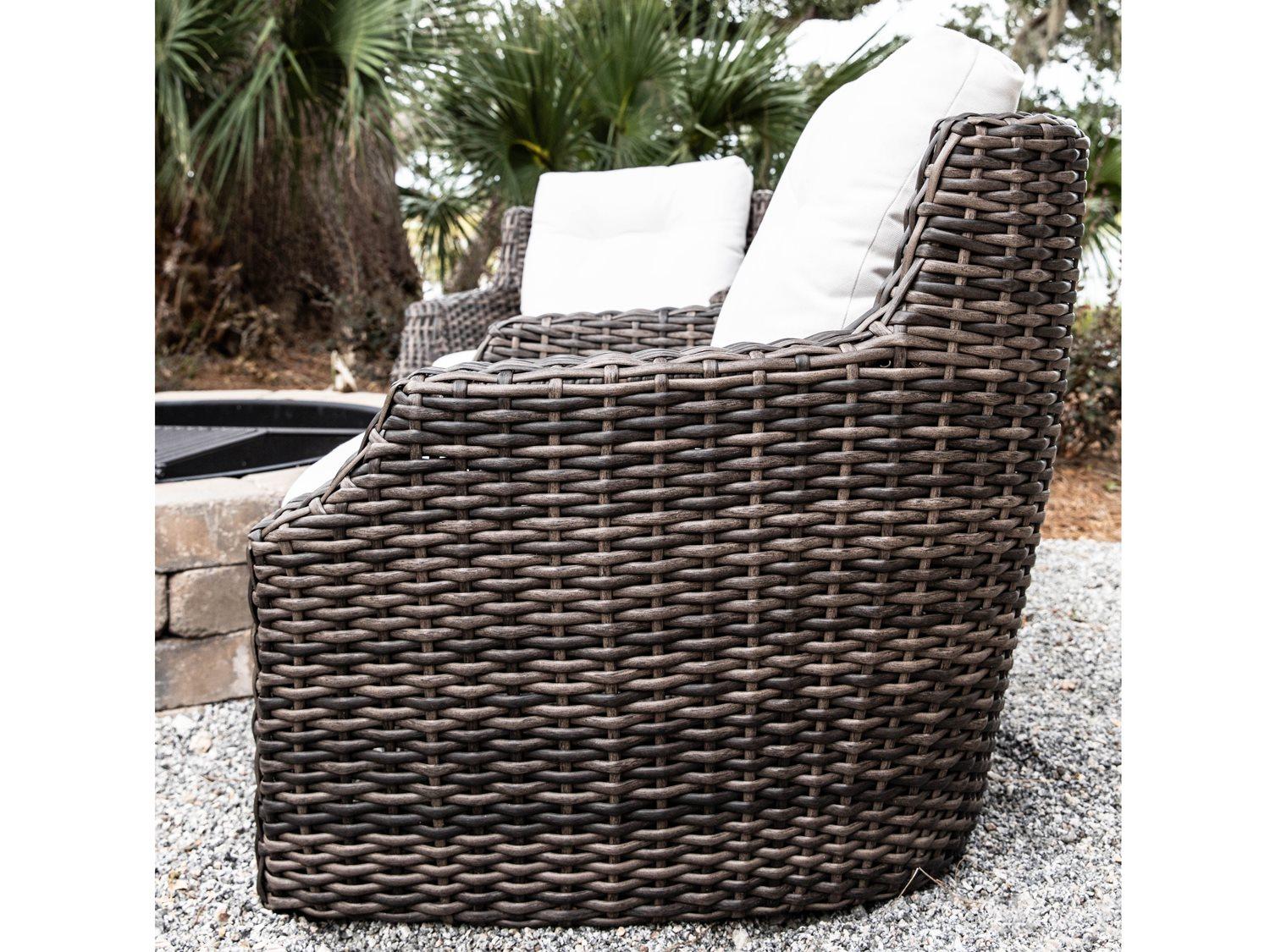 Lloyd Flanders Largo Wicker Firepit Outdoor Lounge Set