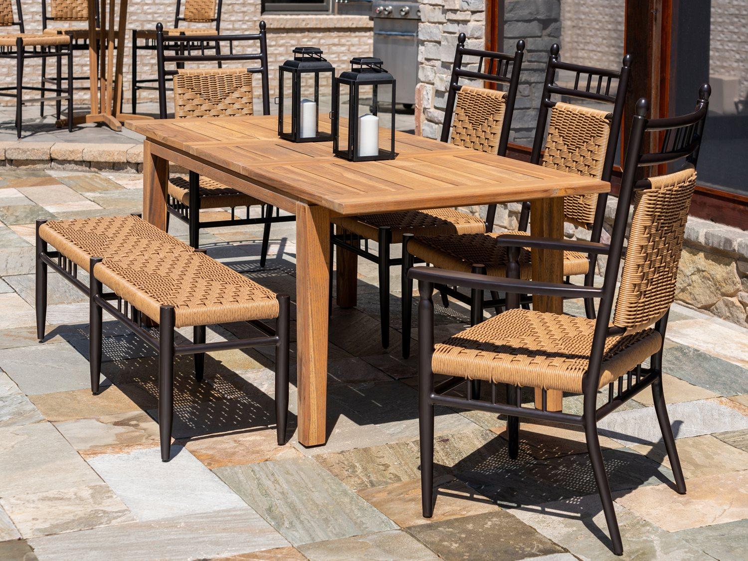 Lloyd Flanders Low Country Wicker Outdoor Patio Dining Set