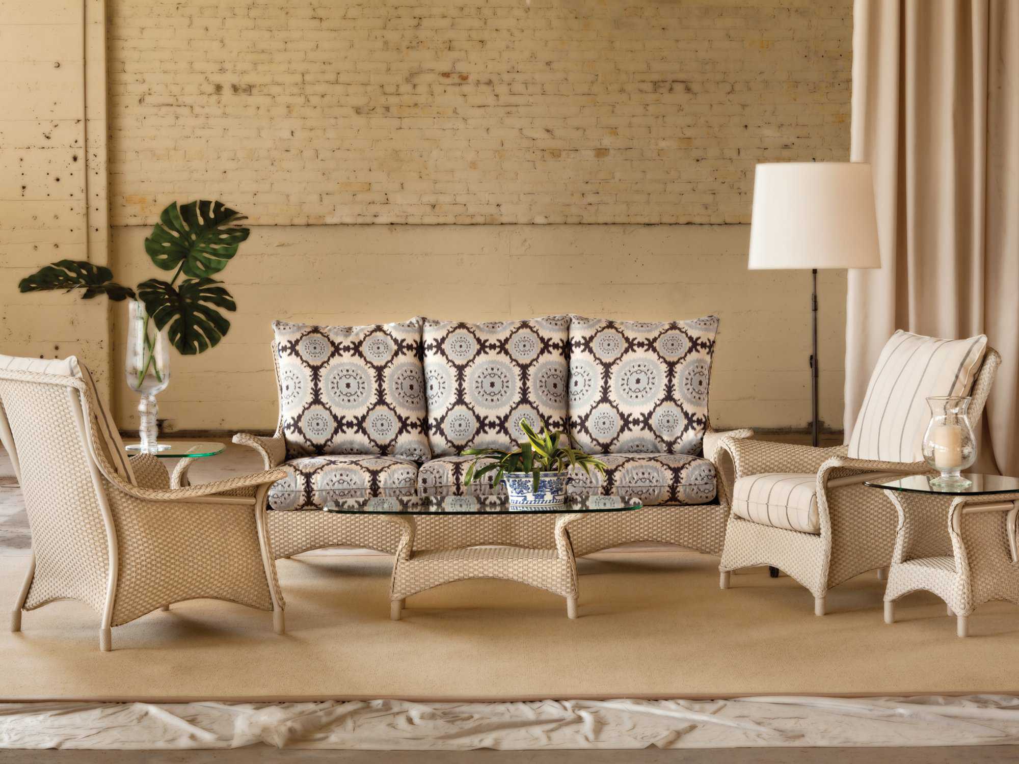 Lloyd Flanders Mandalay Wicker Cushion Outdoor Lounge Set