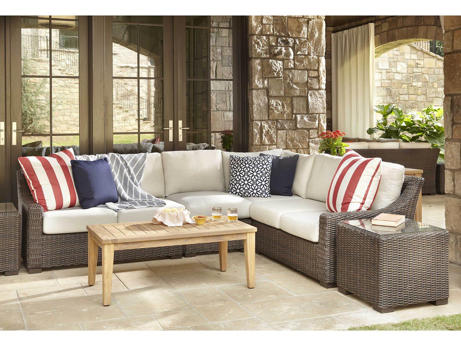 Lloyd Flanders Mesa Wicker Sectional Outdoor Patio Lounge Set