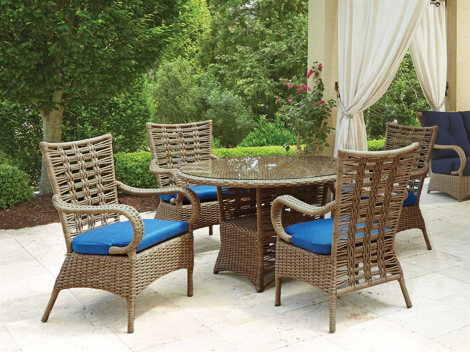 Lloyd Flanders Magnolia Wicker Outdoor Patio Dining Set